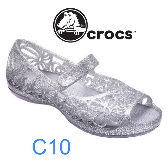 Crocs isabella hotsell glitter flat