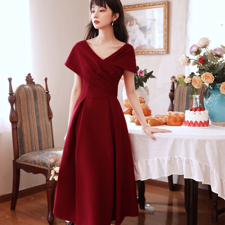 Red dress sale shopee