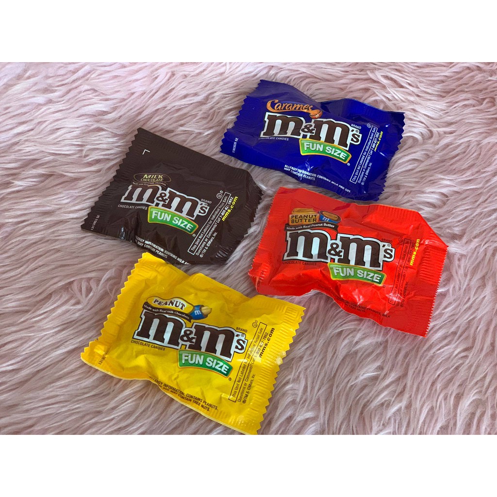 M&M's Fun Size 10 Grams Available In Peanut,Peanut Butter,Milk