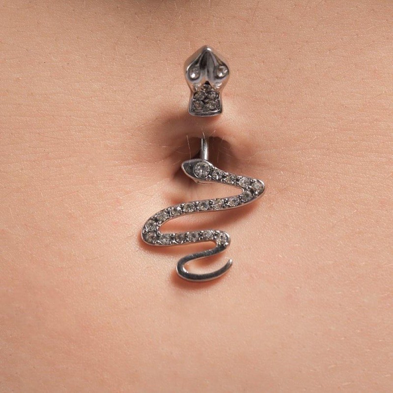 Snake navel sale piercing