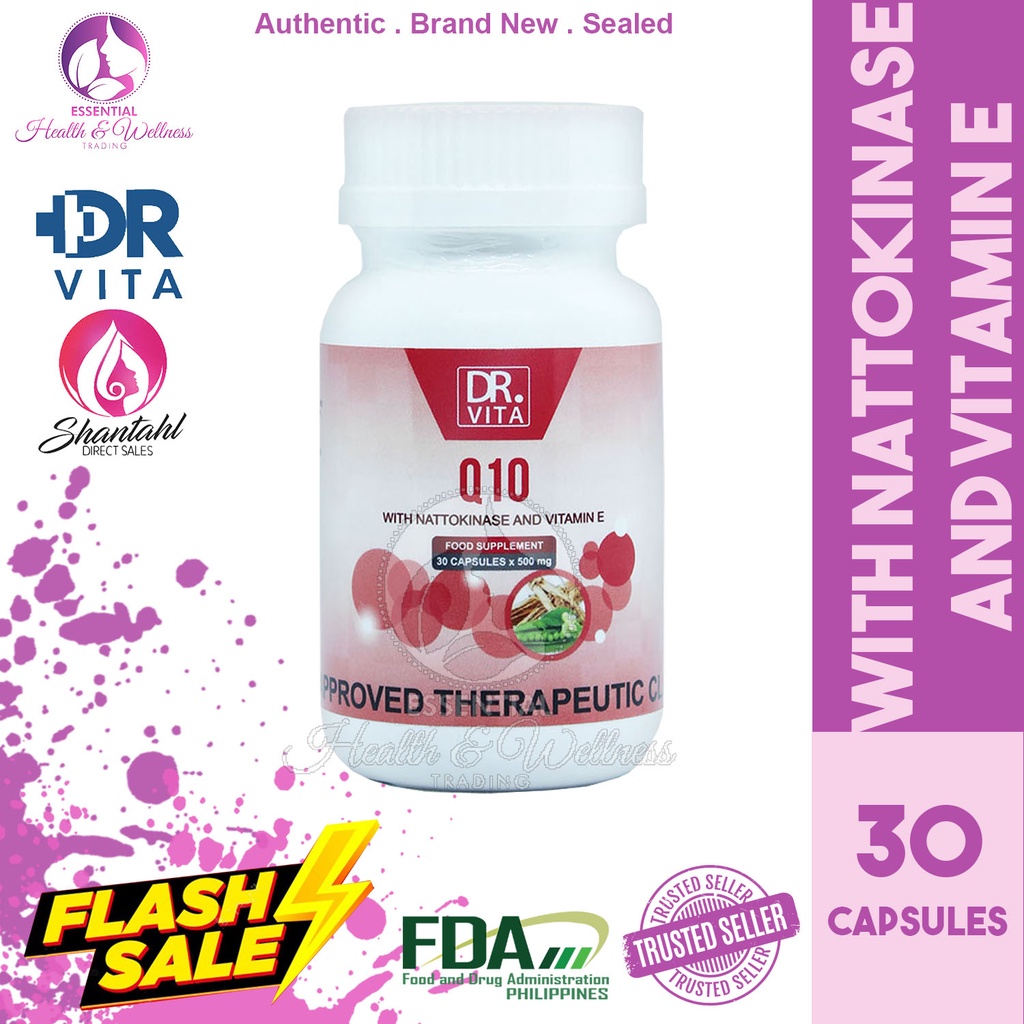 Dr Vita Q10 With Nattokinase And Vitamin E 30 Capsules 500mg