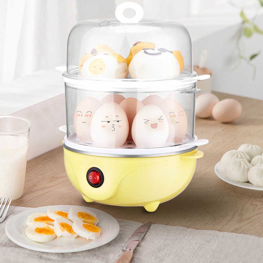 Double Layer Egg Cooker 14 Egg Capacity Electric Egg Boiler Hard Boiled Egg  E4W8