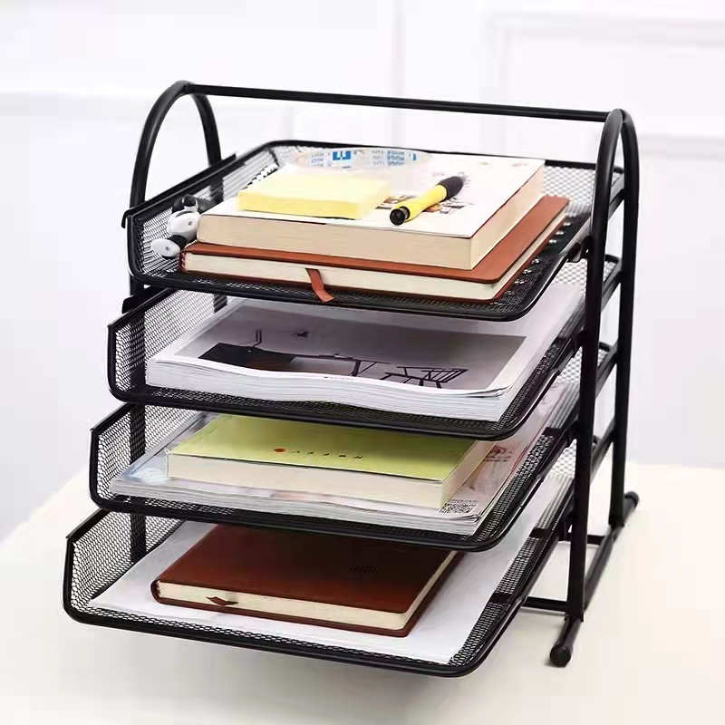 4 Layer Office A4 Paper Organizer Document File Letter Book Brochure ...