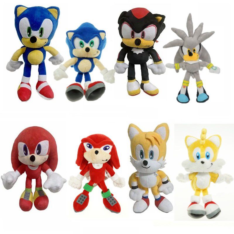 11.8IN Sonic The Hedgehog Tails Shadow The Hedgehog Knuckles Plush Toy ...