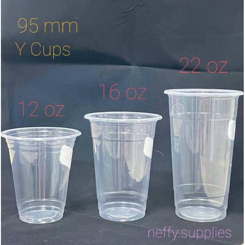 Plastic Cups Milk Tea Cups Plain Y Cup 95mm 50 Pcs Cups Only No Lids Shopee Philippines 2146