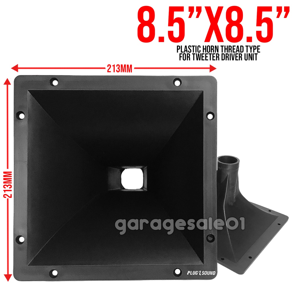 8.5 x 8.5 inches Horn Plastic Thread Type for Tweeter Driver
