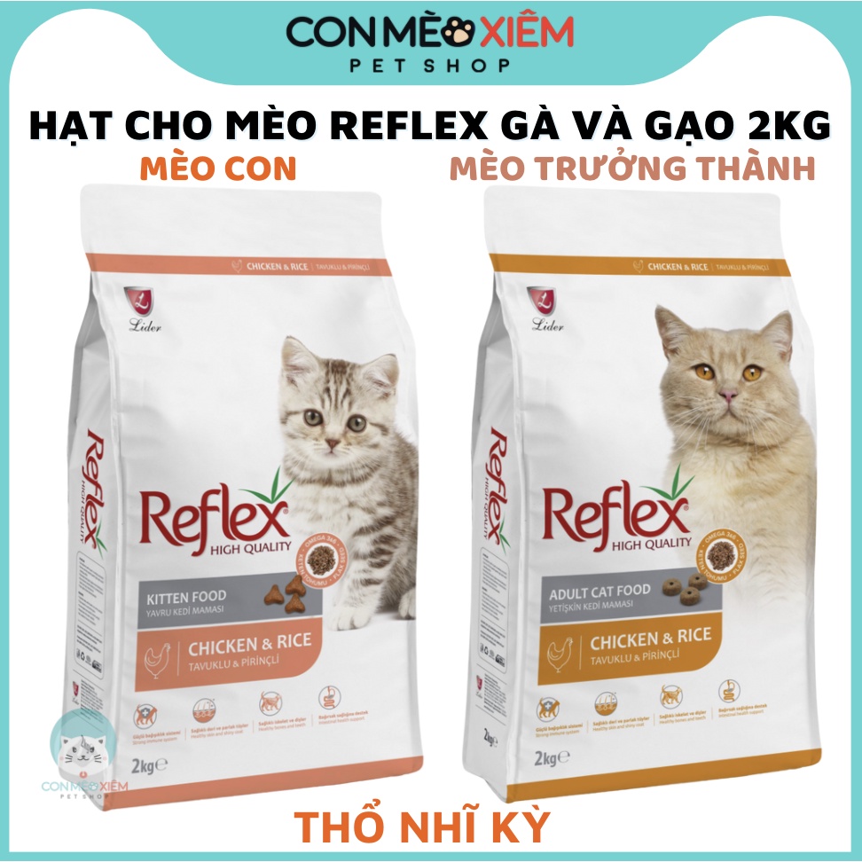 Reflex Cat Seeds 2kg With Rice Chicken Flavor, Turkish Dry Food For