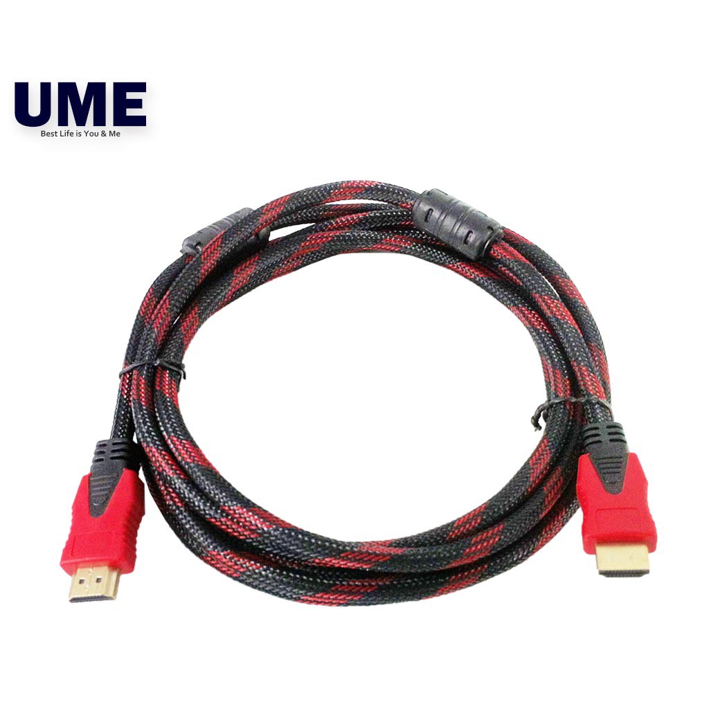 HDMI Cable 3M High Speed HDMI Cable Red Black Braided Cord RD03 COD