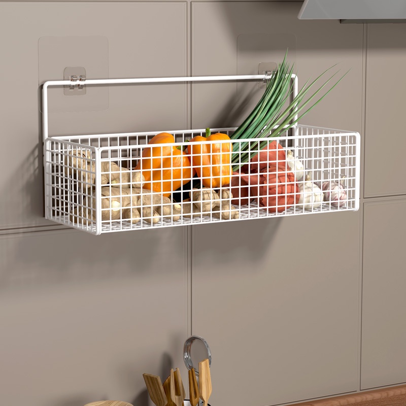 Kitchen rack onion ginger garlic storage wall hanging fruits and