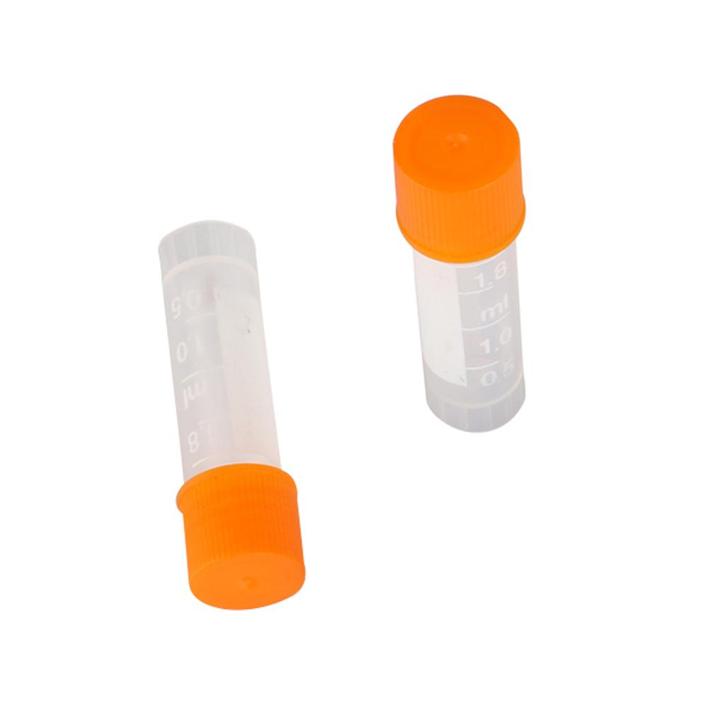 50 Pcs 1.8ml PP Laboratory Analysis Freezing Tube Standable Cryotube