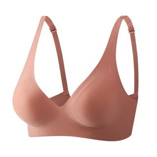 FINETOO New Jelly Feeling Bra SUJI Seamless Soft Bra Simple Sexy