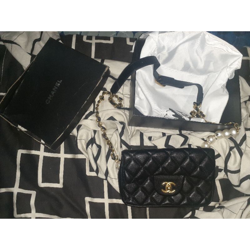 Chanel Sling bag original black Shopee Philippines