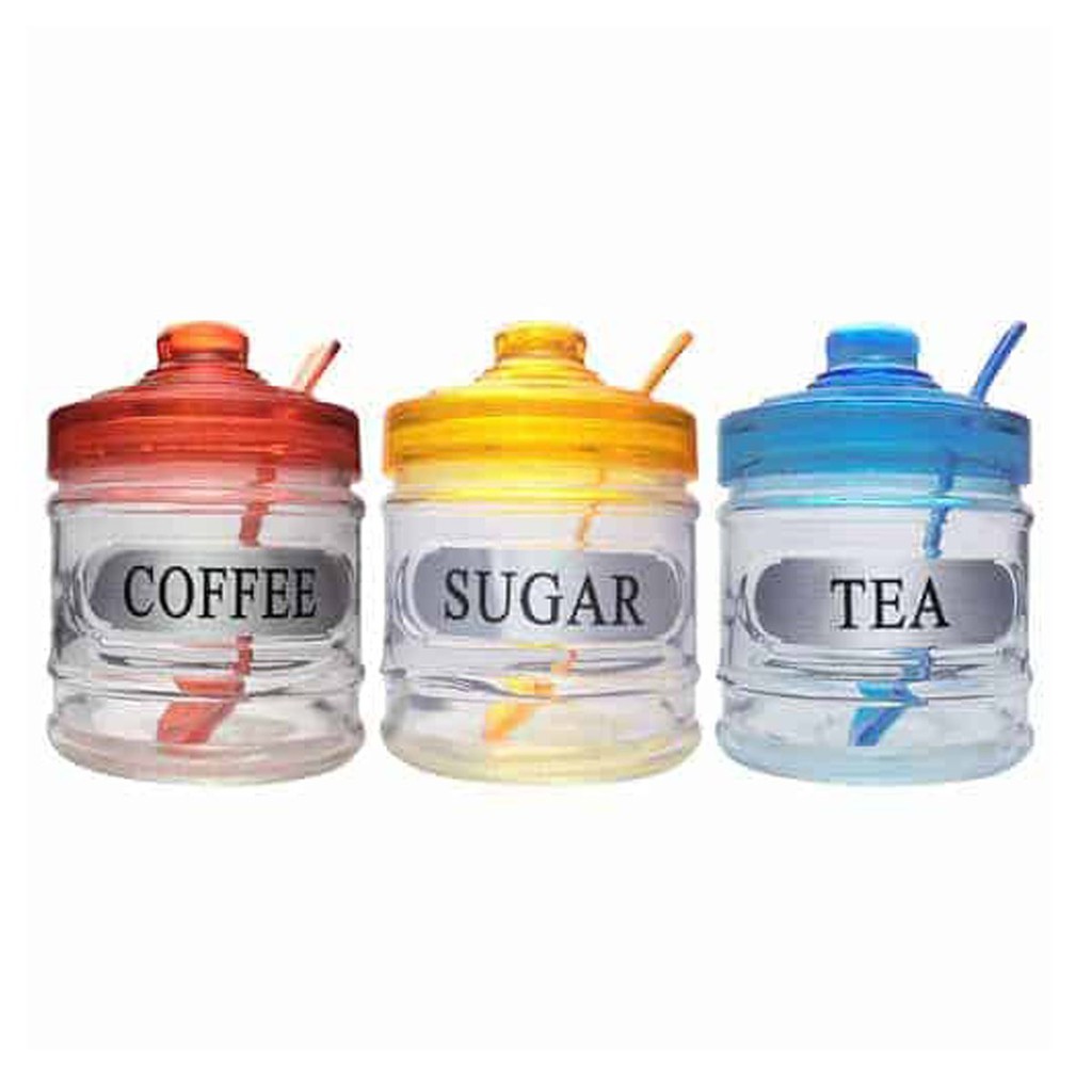 3PCS GLASS STORAGE JAR SET Shopee Philippines