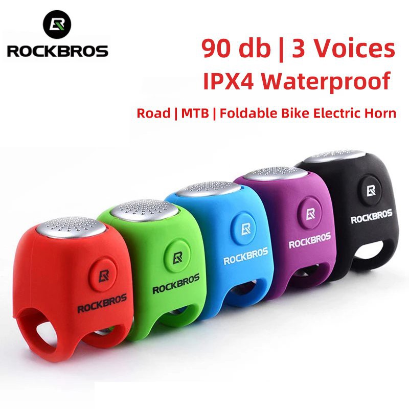 ROCKBROS Bike Electronic Horn 90 DB Safety Warning Sound Horn Bicycle