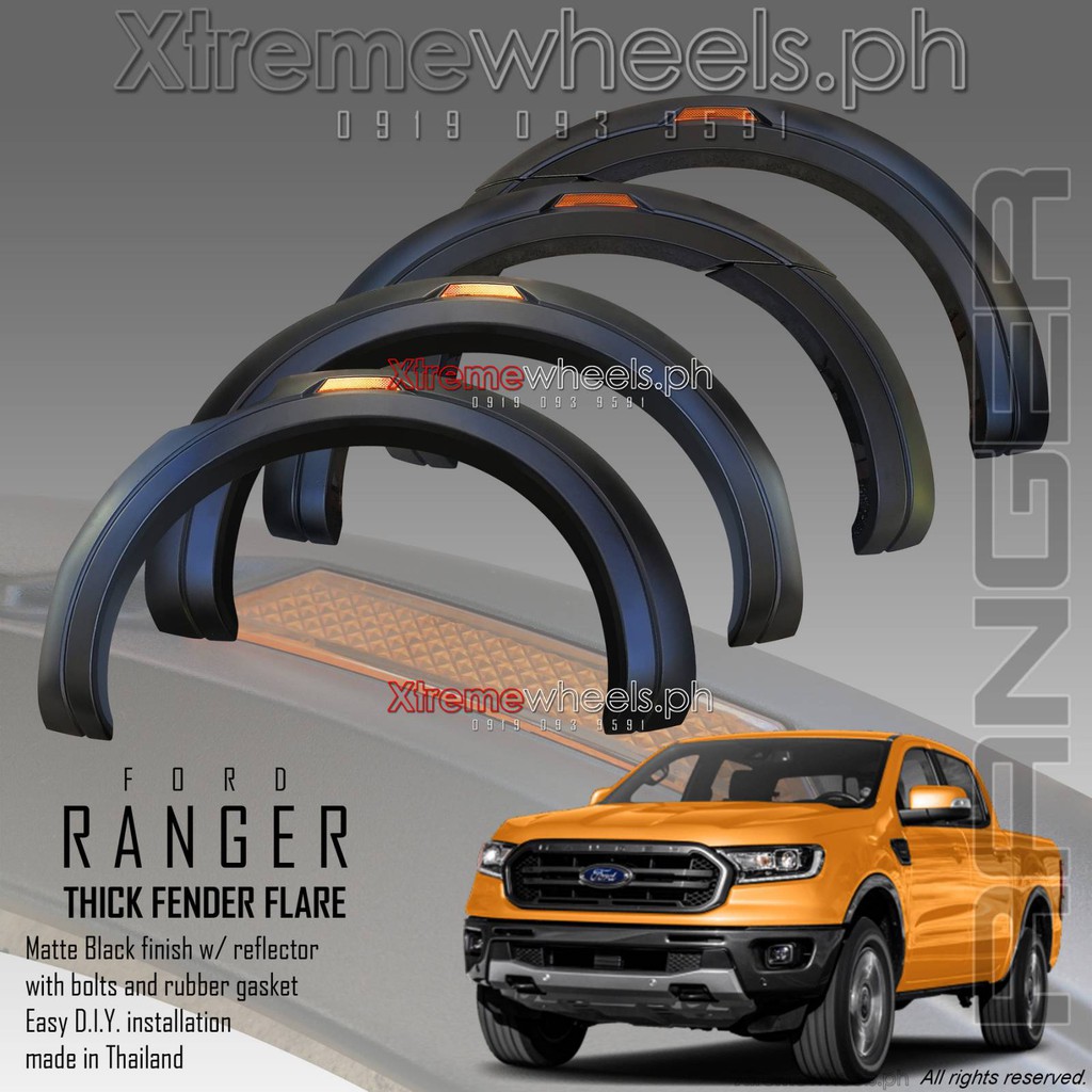 Ford Ranger XLT / XLS / FX4 / Wildtrak 2016-2022 version 2 Fender Flare ...