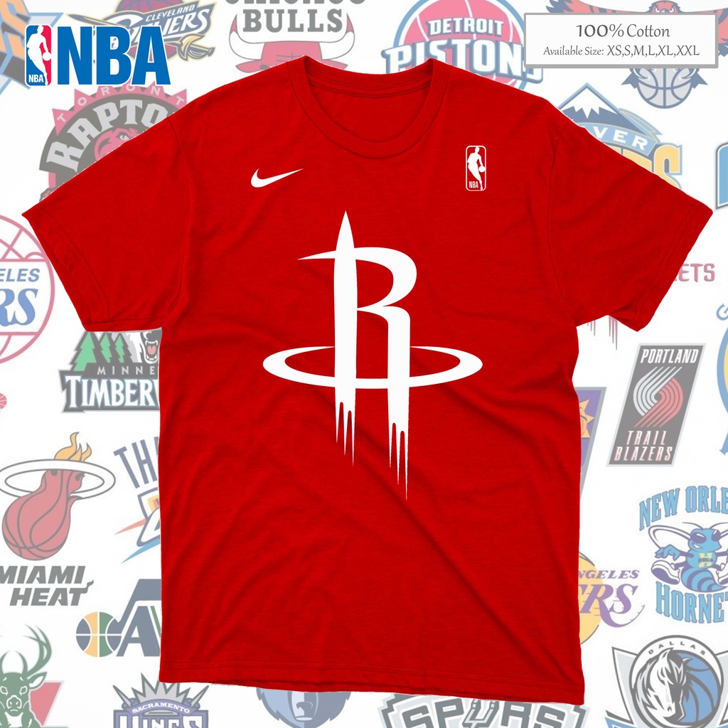 NBA Houston Rockets Logo High Quality Shirt (N24) | Shopee Philippines