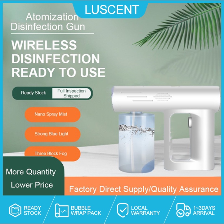 【Philippine cod】 Disinfectant Spray Gun Nano Blueray Wireless Handheld