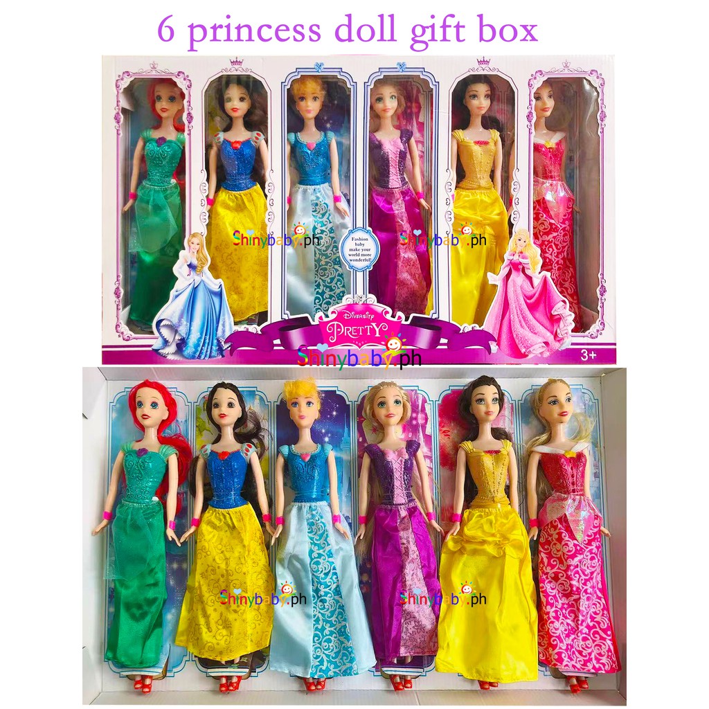 6pcs Princess Doll Gift Box Girls Doll Toys | Shopee Philippines