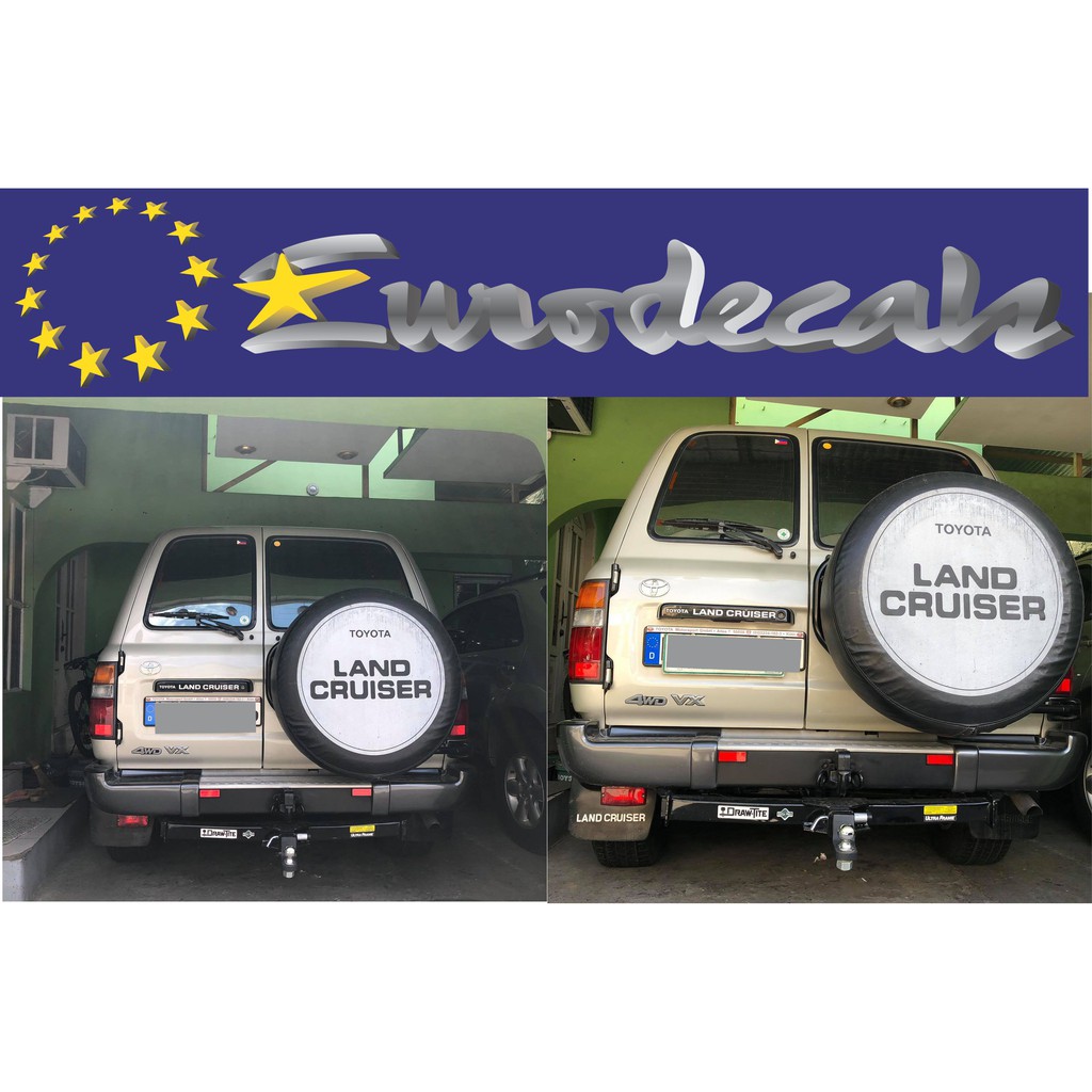 Eurodecals 2pcs LC80 Toyota Landcruiser Mudguard 3M Reflective cut out ...