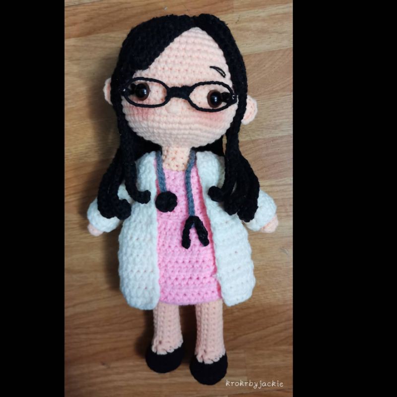 Crochet store doctor doll