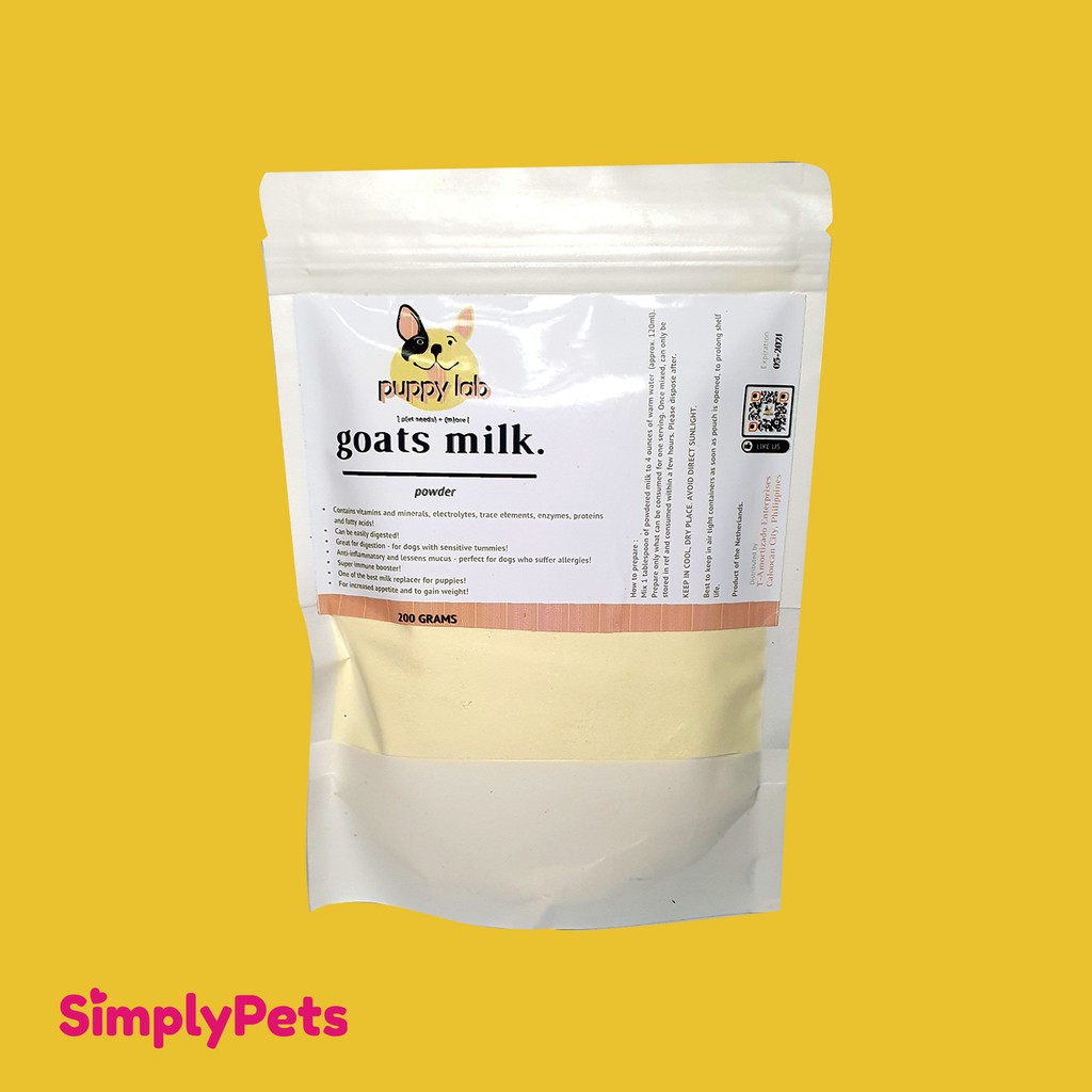 Puppy Lab Goats Milk Powder Formula for Dogs Cats Bunnies and More 200g Shopee Philippines