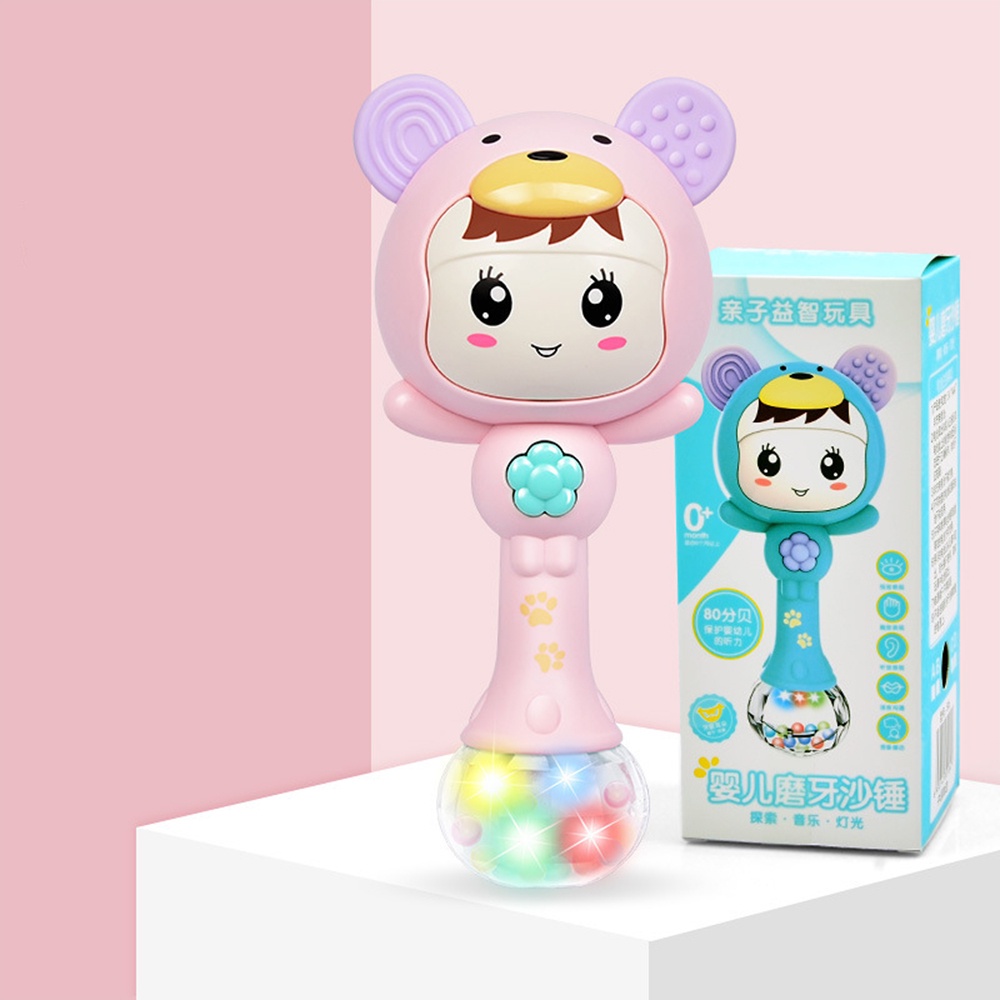 Baby Shaker Sand Hammer Toy Dynamic Rhythm Stick Rattles Musical ...
