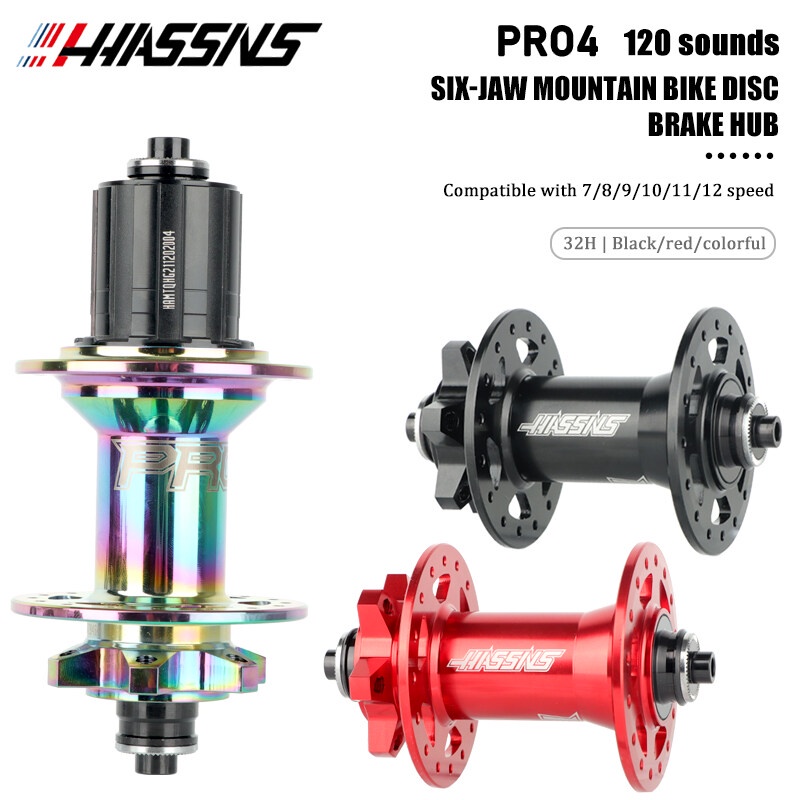 HASSNS PRO4 Mountain Bike Hub 32 Bike Hub 36 Holes Front 2 Rear 4