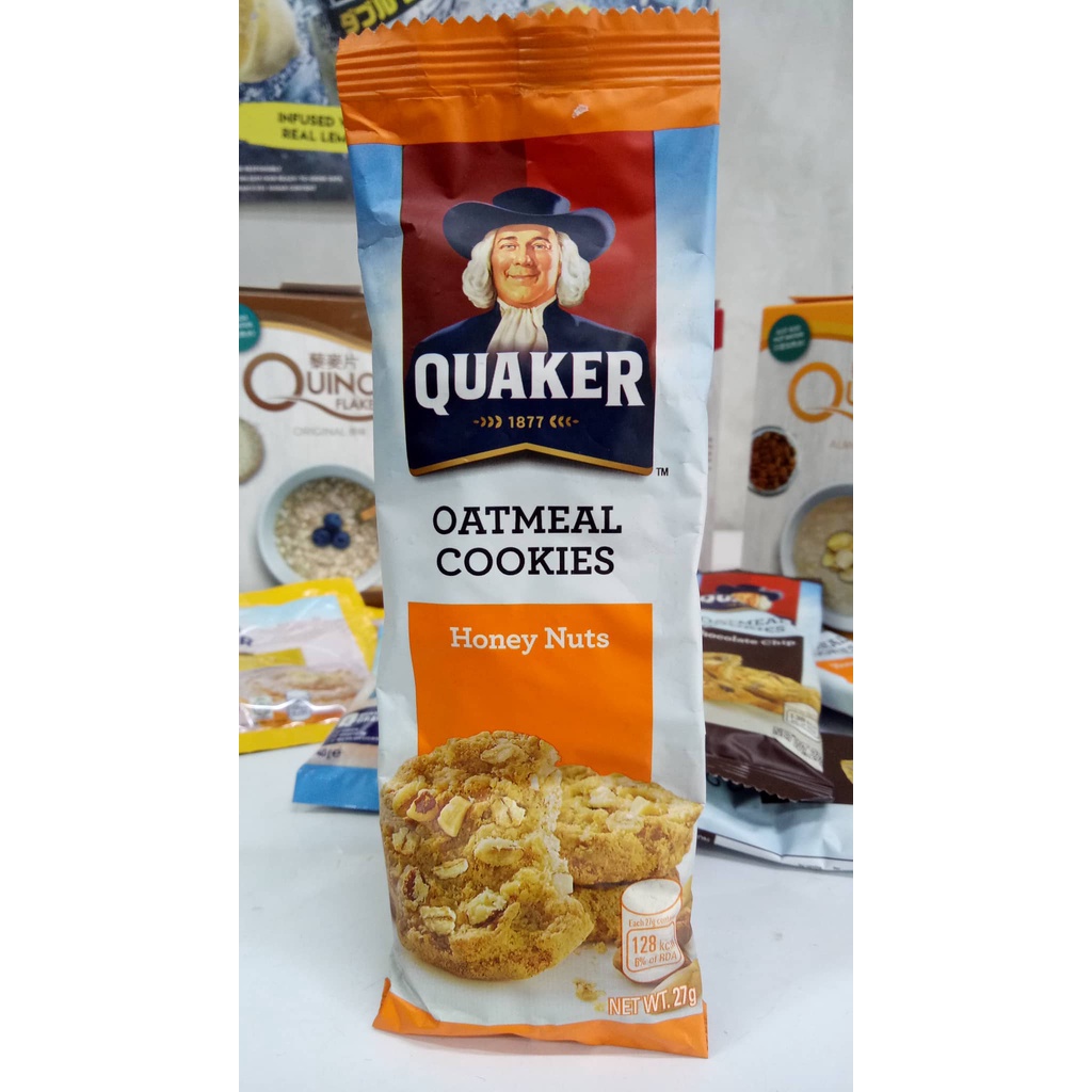 Quaker Oatmeal Cookies Honey Nuts 27g Shopee Philippines