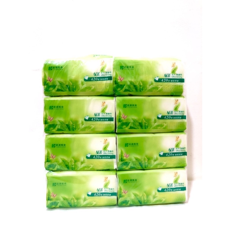 (480sheets x 8Packs) 4ply Korean Style Vinka Organic green tea Facial ...