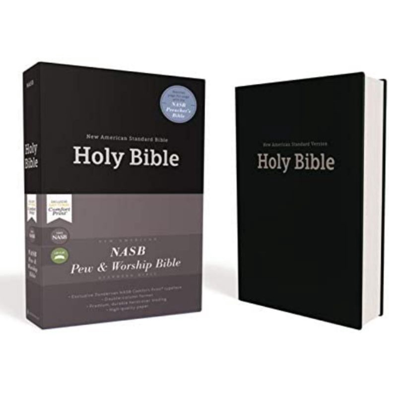 NASB Comfort Print Pew and Worship Bible--hardcover, blue | Shopee ...