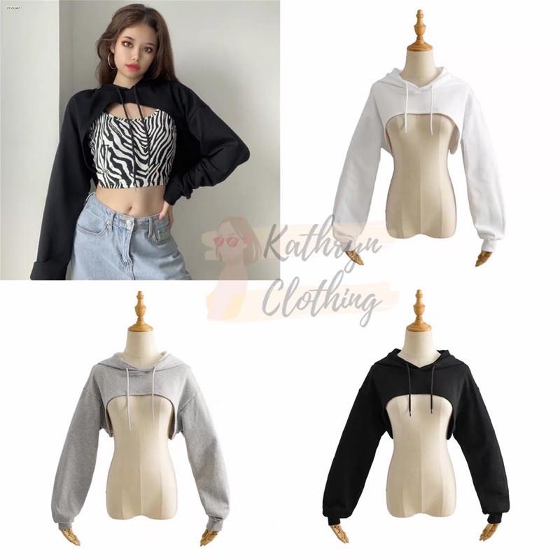 Pants ℡♢Kathryn Trendy cropped jacket Super Crop Hoodie Long