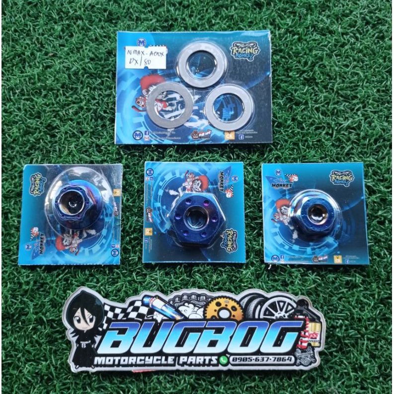 Racing Monkey Pulley Nut,Bell Nut and Pulley Washer for Aerox,Nmax,M3