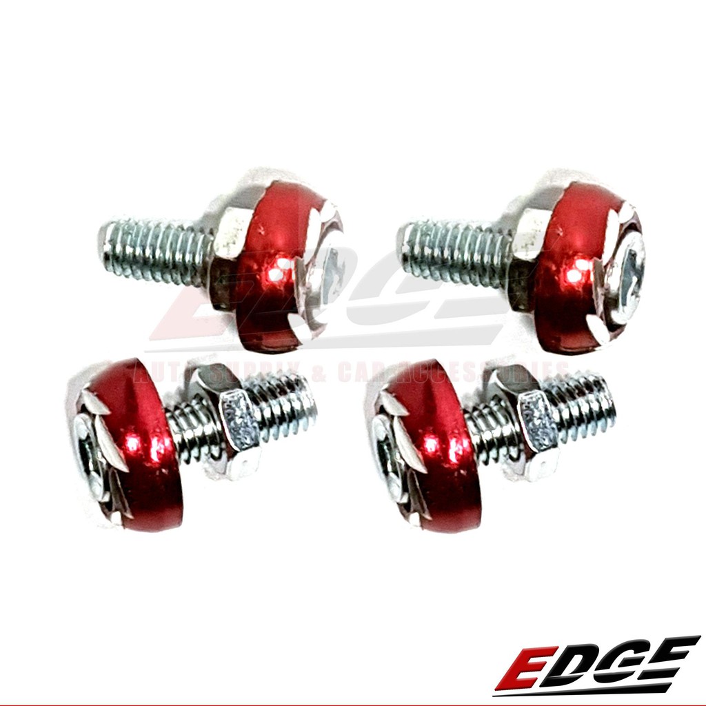 Bolt and Nut for License Plate Cover 4pcs set // car allen screws