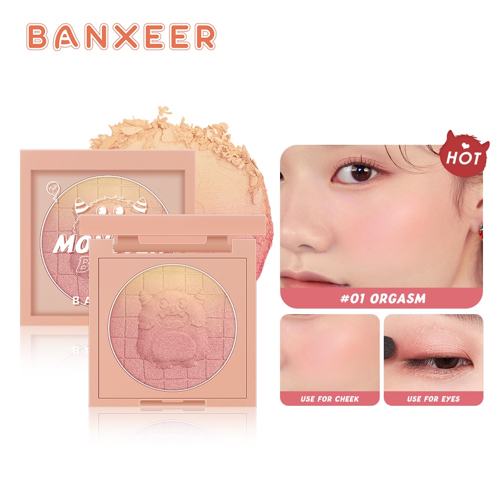 BANXEER Monster Blush On Powder Matte Shimmer Blusher 34g | Shopee ...