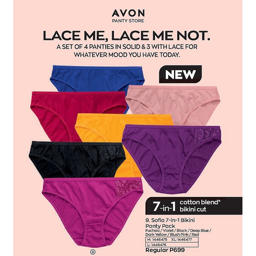 Avon Panty - Sofia 7-IN-1 Bikini Panty Pack | Shopee Philippines