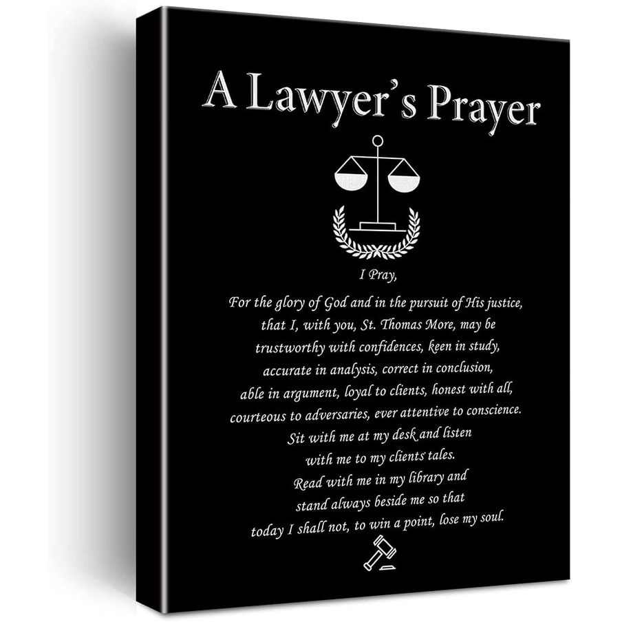 Lawyer Gifts for Women Men Lawyers Prayer Poster Canvas Wall Art ...