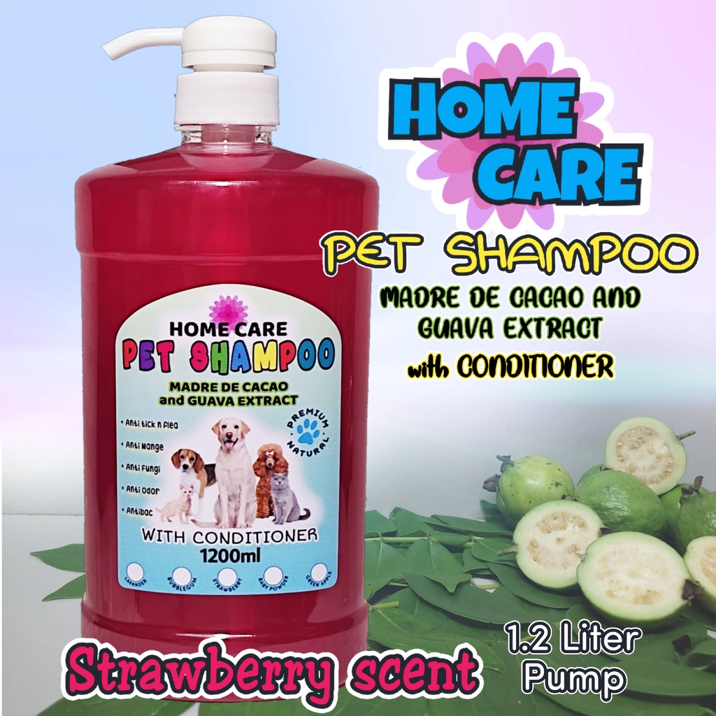 HOME CARE PET SHAMPOO STRAWBERRY SCENT 1.2 Liter Pump Shopee Philippines