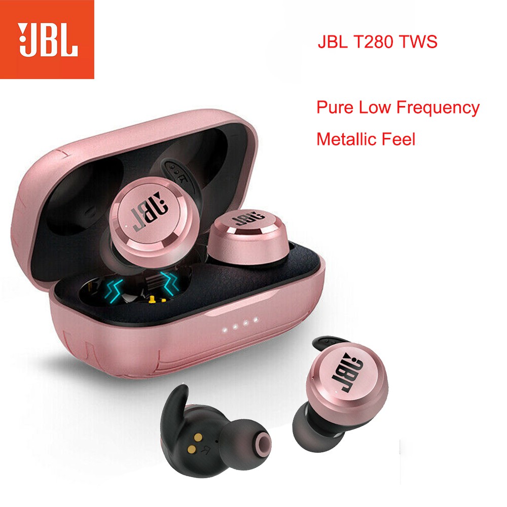 JBL T280 TWS Bluetooth Wireless Headphones with Charging Case