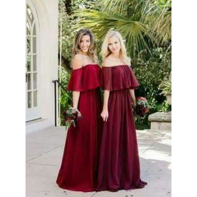 Off shoulder 2024 infinity gown