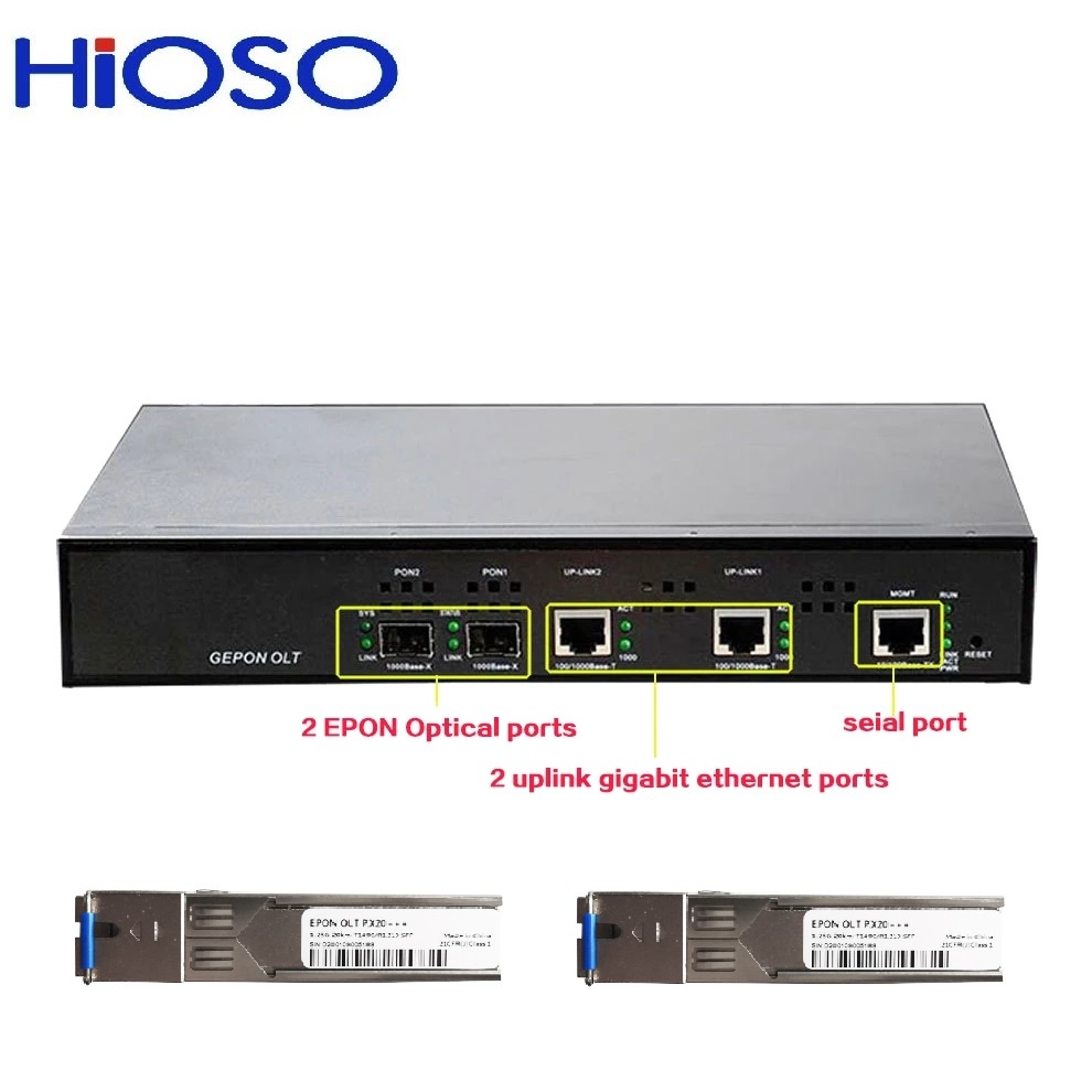 Epon Olt Pon Ports Ftth Catv Olt Carrier Grade High Density Fiber