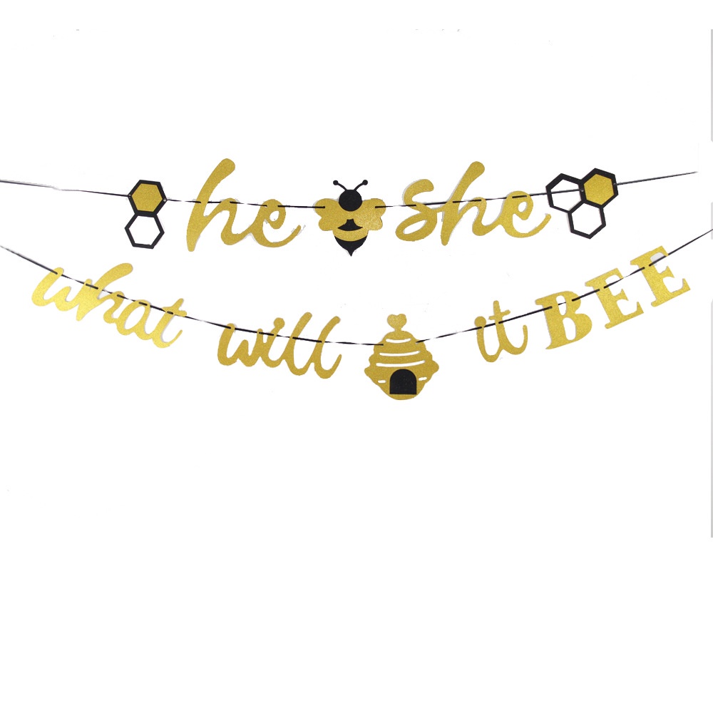 FANGLELAND Bee Theme Birthday Banner Party Decoration Happy Bee Day Bee ...