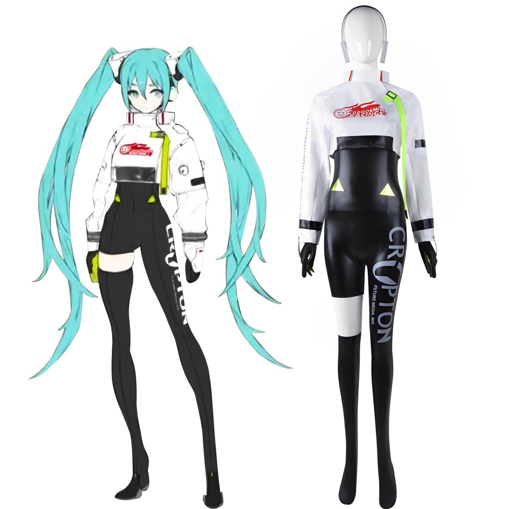 Hatsune Miku Racing Anime Cosplay Outfit main image 1