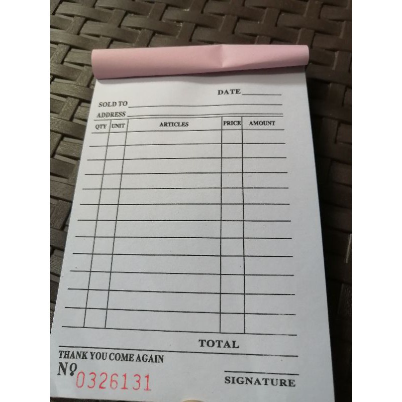 resibo Blank Receipt / Resibo with Carbon Copy 5 Booklets 45s | Shopee ...