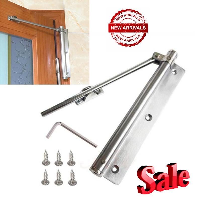 hingesAdjustable Automatic Closing Door Closer Stainless Steel Surface