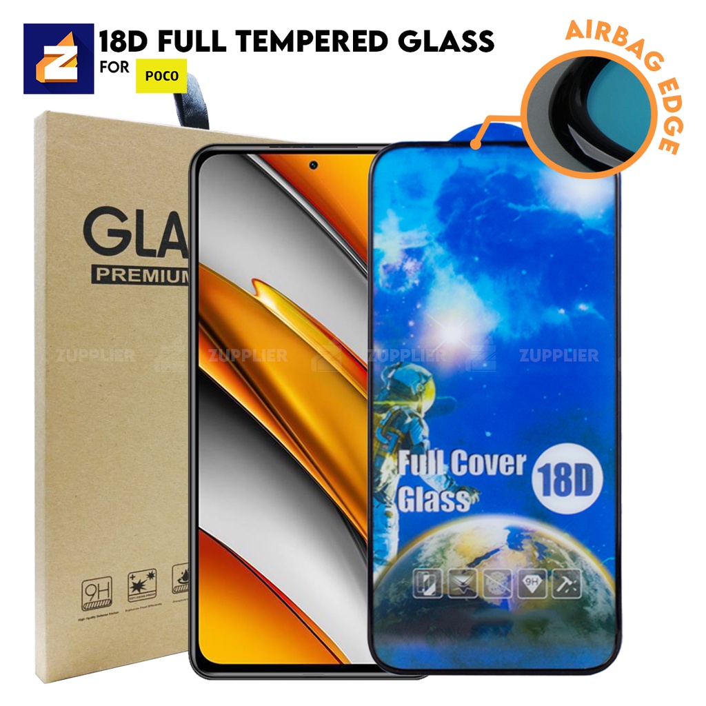 Poco F3 M3 X3 Nfc X3 Pro 18D Airbag Tempered Glass Screen Protector