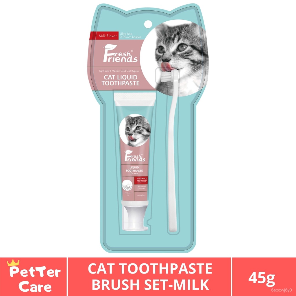 Cat toothpaste and brush sale