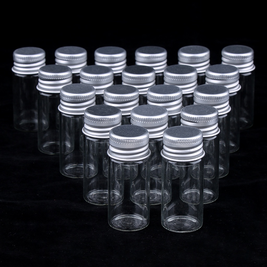 20pcs 50ml Clear Plastic Bottle Liquid Sampling Vials Aluminum Cap ...