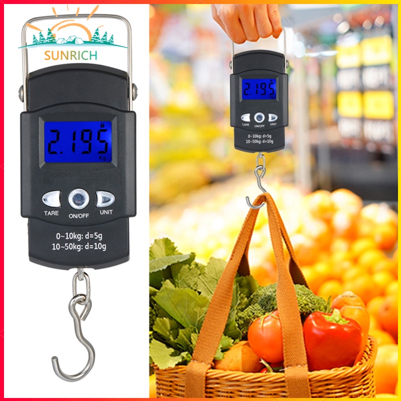 Mini Electronic Digital Scale with LCD Display Portable Suitcase Travel ...