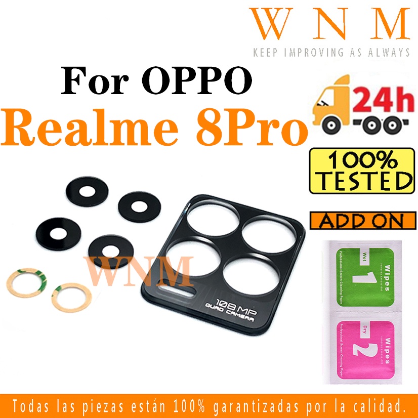 For OPPO Realme Pro Rear back camera lens glass Cover with Adhesive  Replacement For OPPO Realme 8Pro Realme8 Pro