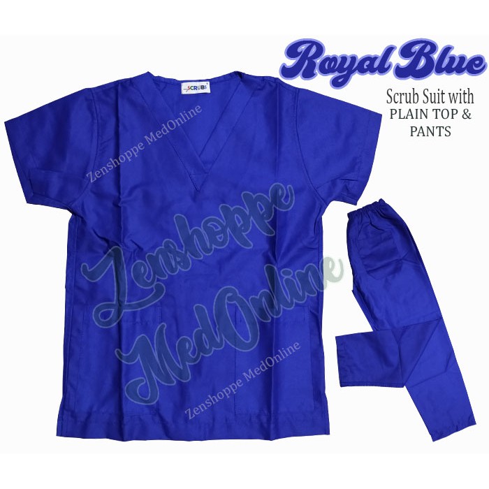 Scrub Suit Royal Blue Terno